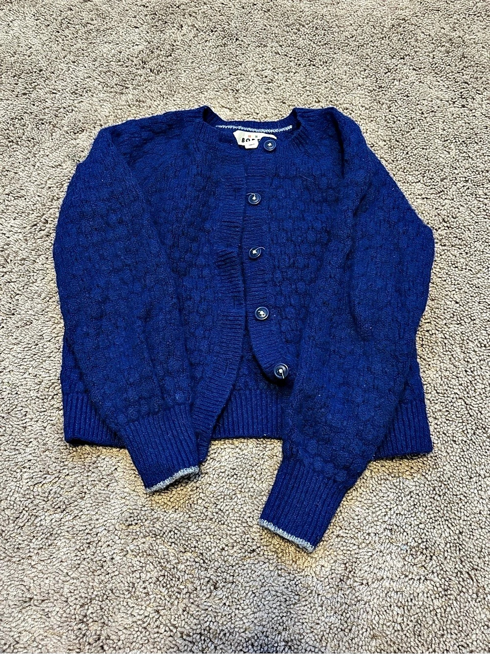 Boden Blue Button-Front Cardigan Like New